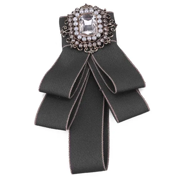 Fashion Pearl Acrylic Crystal Bowtie