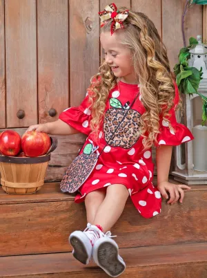 Fierce Learner Polka Dot Dress, Hair Bow, and Purse Set