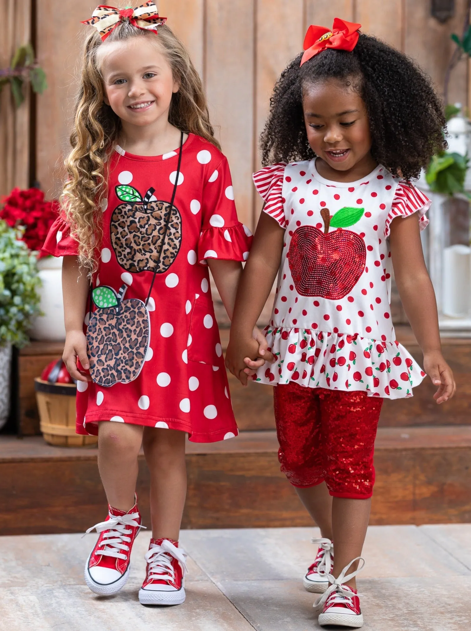 Fierce Learner Polka Dot Dress, Hair Bow, and Purse Set