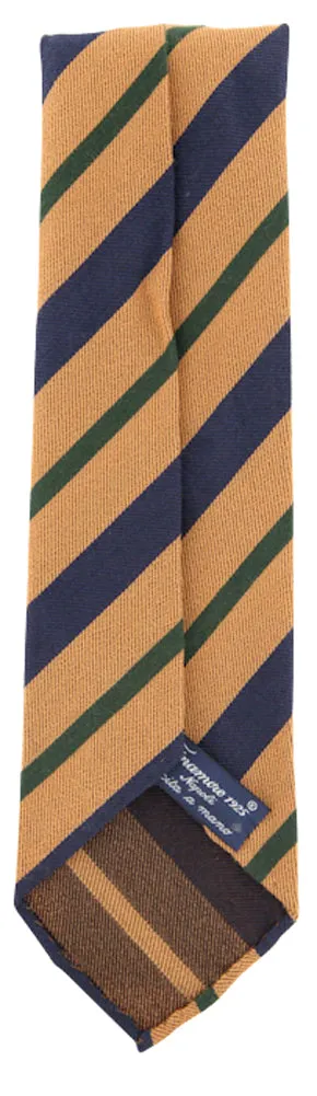 Finamore Napoli Light Brown Wool Blend Tie