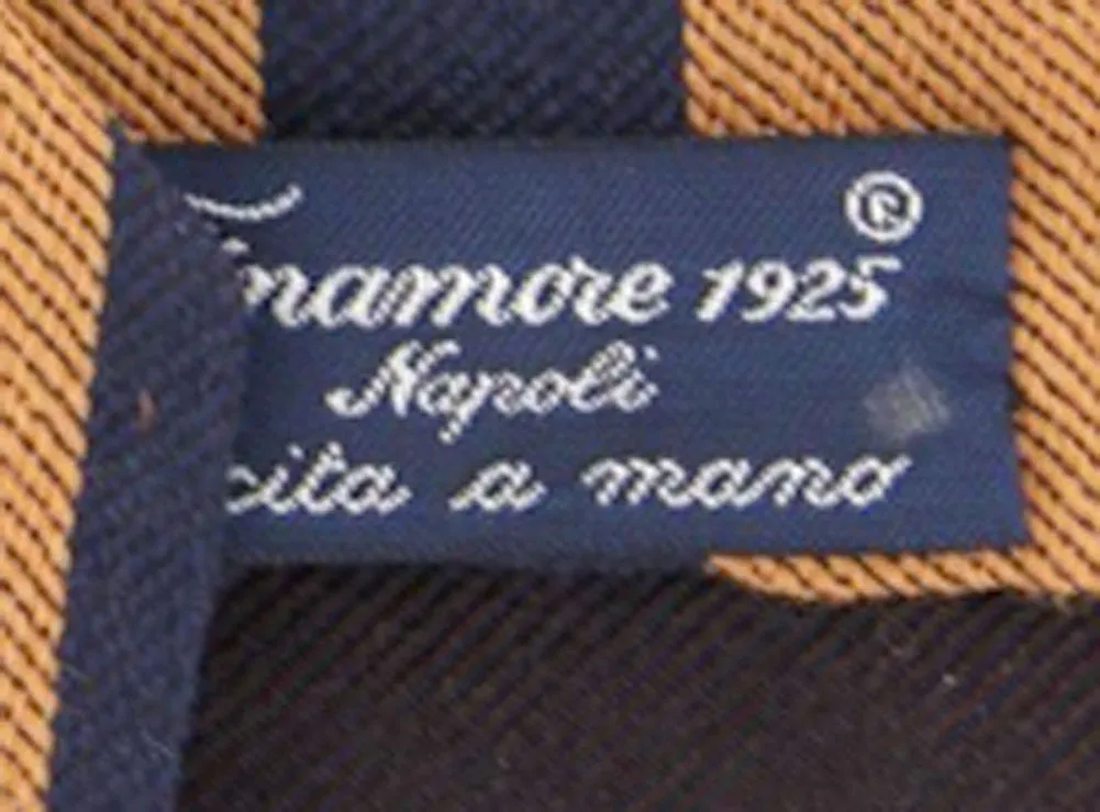 Finamore Napoli Light Brown Wool Blend Tie