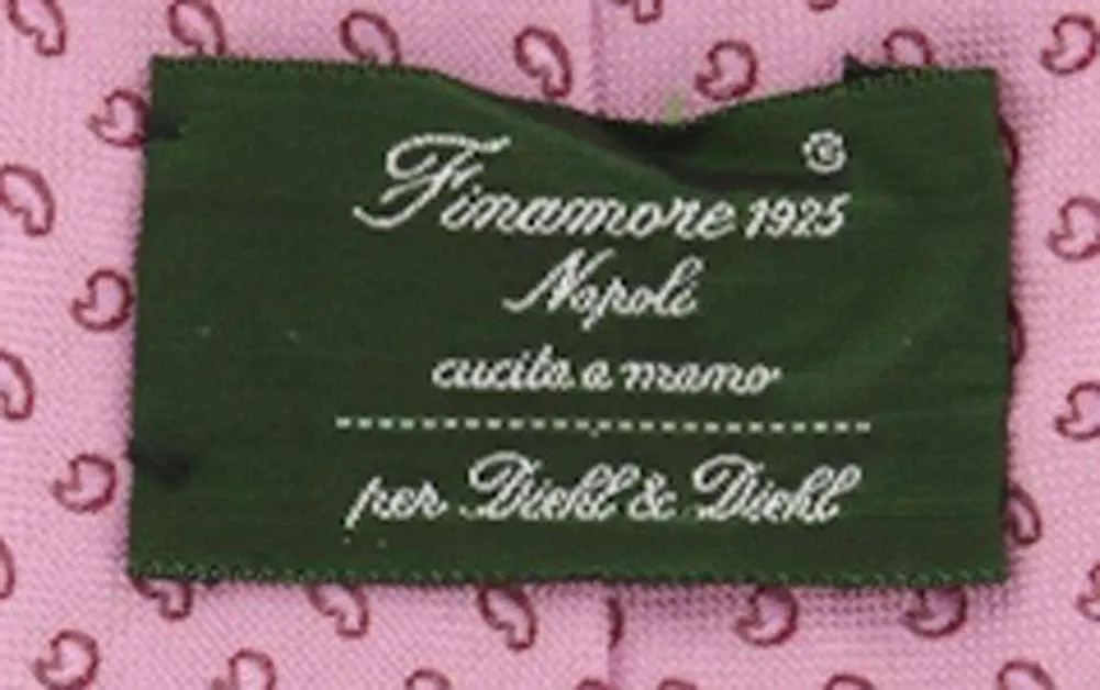 Finamore Napoli Pink Silk Tie