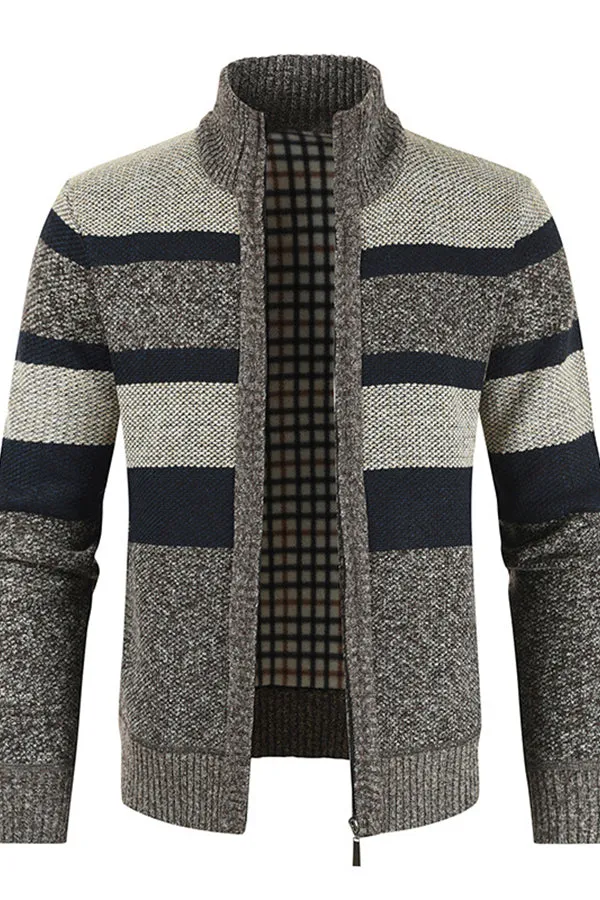 Fleece sweater autumn and winter middle-aged men's thickened warm coat turtleneck men's sweater