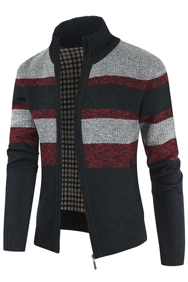 Fleece sweater autumn and winter middle-aged men's thickened warm coat turtleneck men's sweater