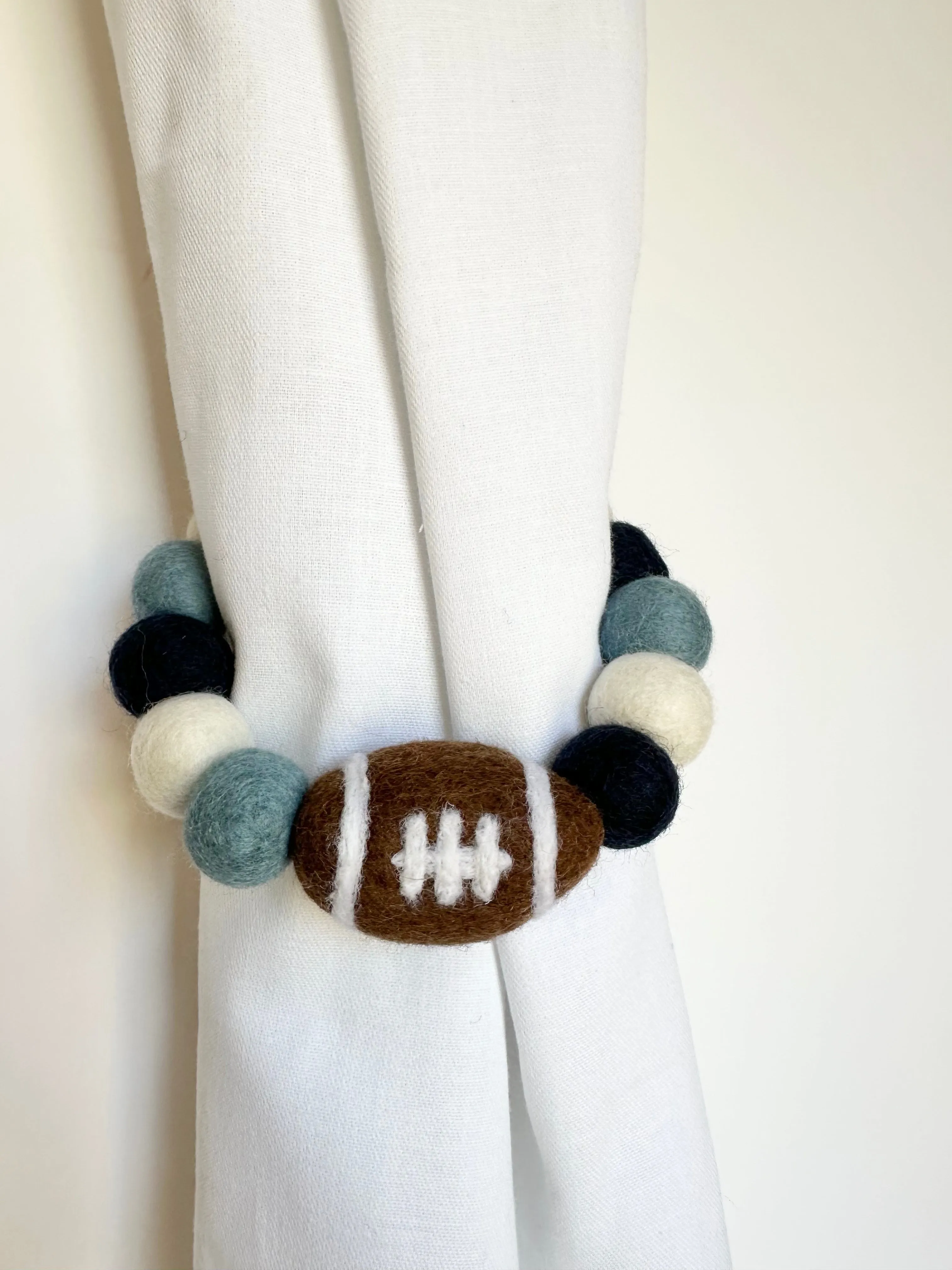 Football Curtain Ties