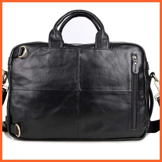Formal Hand Bag | Men'S Leather Messenger Carry Bag