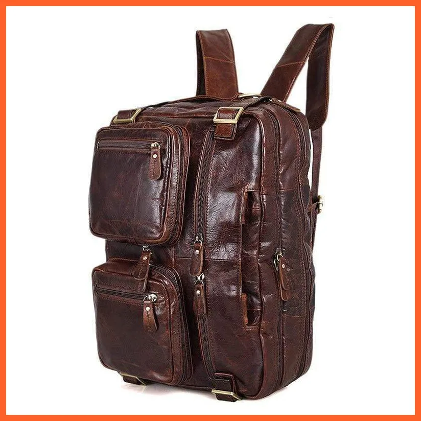 Formal Hand Bag | Men'S Leather Messenger Carry Bag