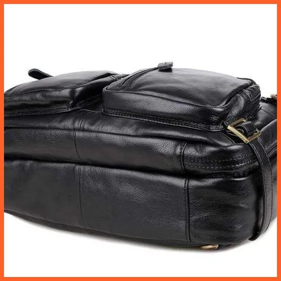 Formal Hand Bag | Men'S Leather Messenger Carry Bag