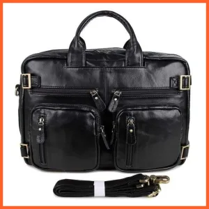 Formal Hand Bag | Men'S Leather Messenger Carry Bag