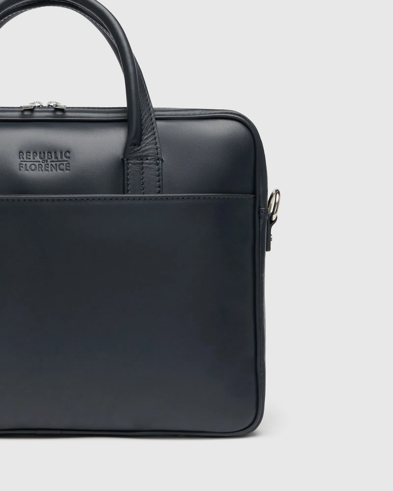 Glasgow Deluxe Blue- Leather Briefcase 13" laptops