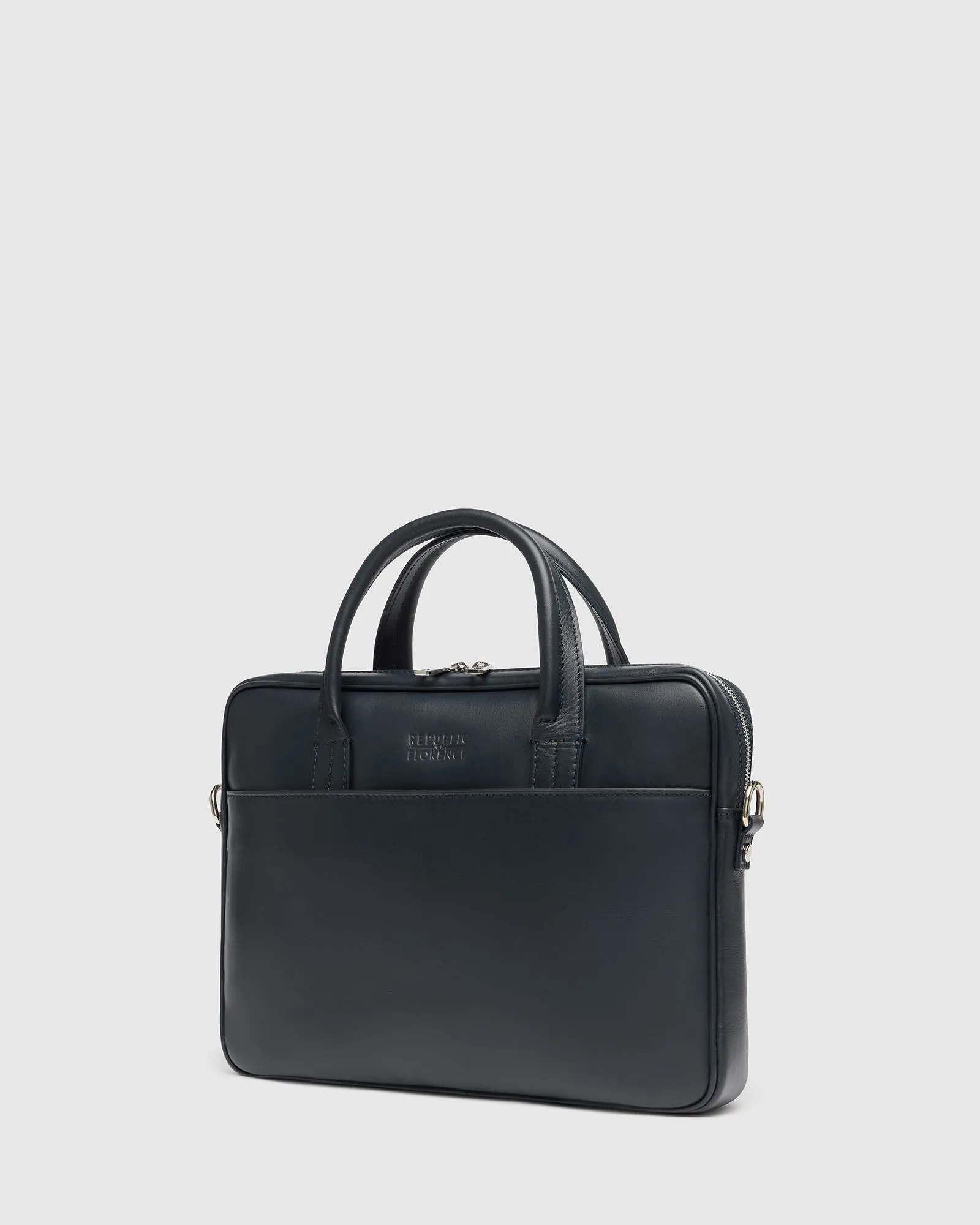 Glasgow Deluxe Blue- Leather Briefcase 13" laptops
