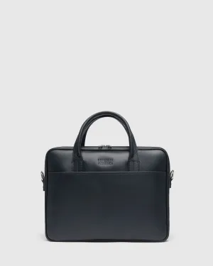 Glasgow Deluxe Blue- Leather Briefcase 13" laptops