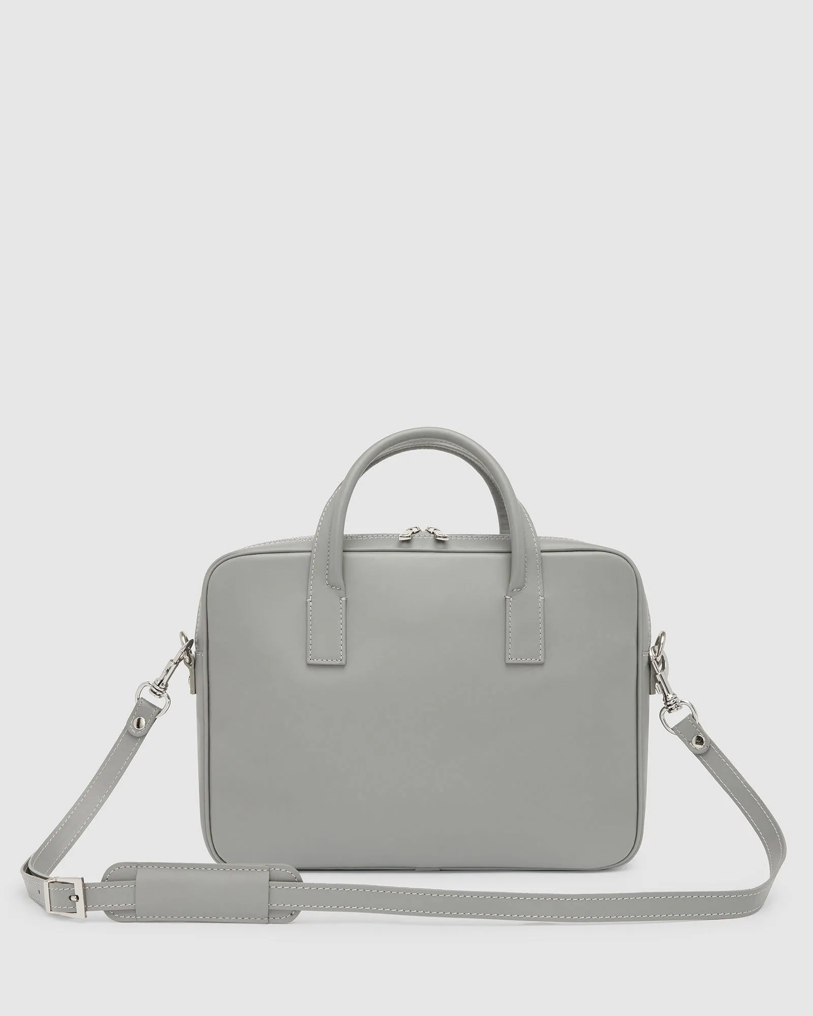 Glasgow Grey - Leather Briefcase 14" laptops