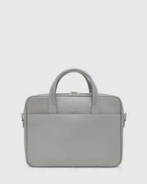 Glasgow Grey - Leather Briefcase 14" laptops