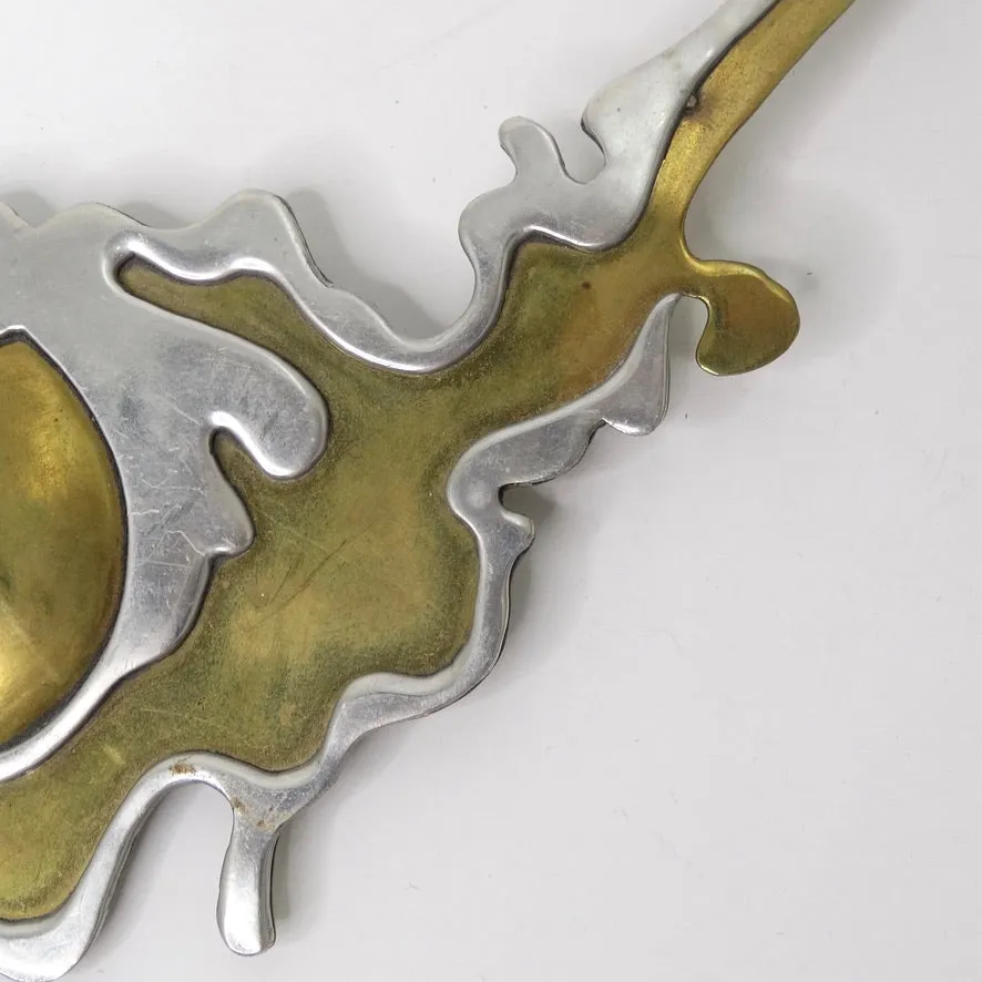 Gold and Silver Plated Abstract Necklace