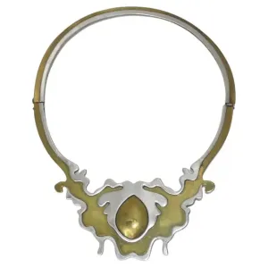Gold and Silver Plated Abstract Necklace