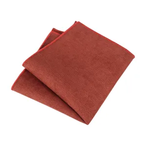 Grace Terracotta Cotton Blend Pocket Square