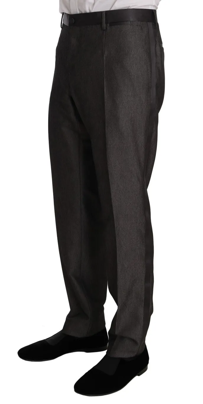 Gray Silk Wool MARTINI Slim Fit 3 Piece Suit