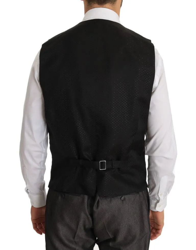 Gray Silk Wool MARTINI Slim Fit 3 Piece Suit