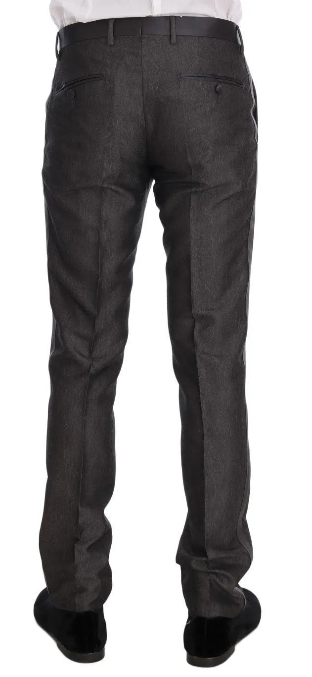 Gray Slim Fit MARTINI Wool 3 Piece Suit