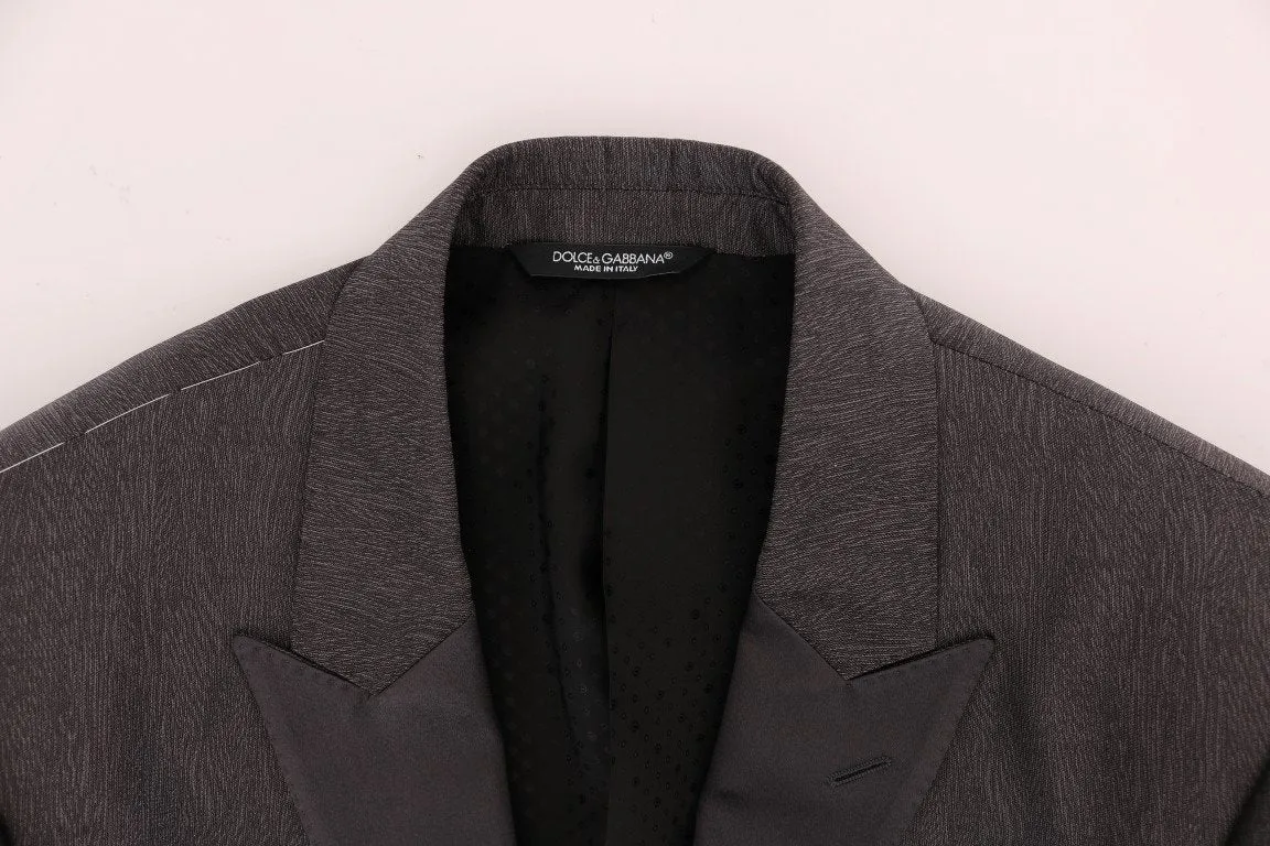 Gray Slim Fit MARTINI Wool 3 Piece Suit
