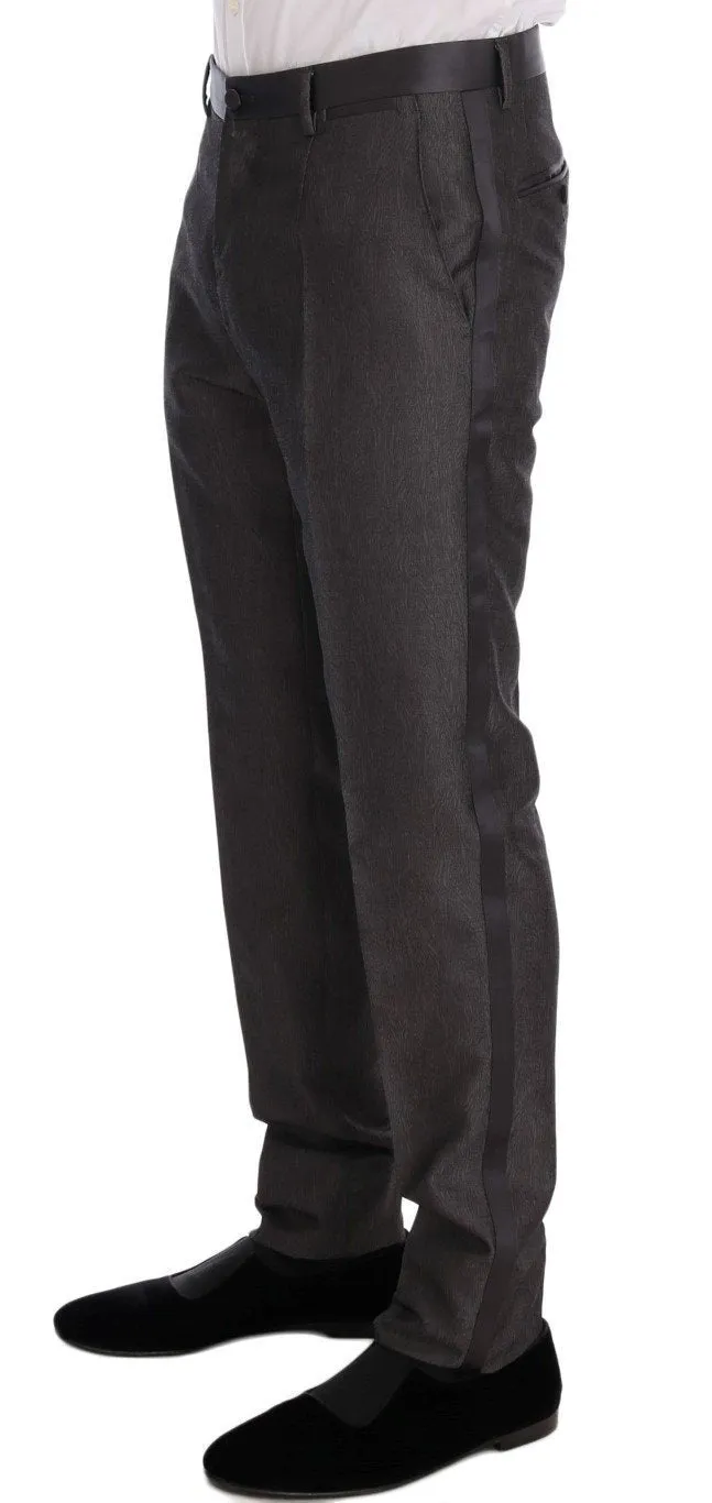 Gray Slim Fit MARTINI Wool 3 Piece Suit
