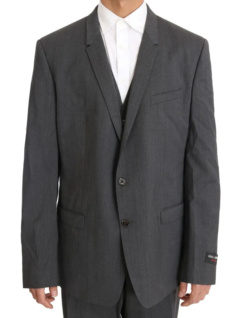 Gray Wool Stretch Slim Fit GOLD Suit