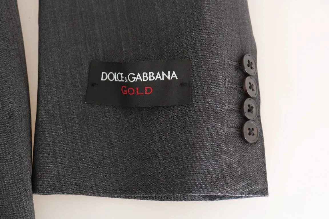 Gray Wool Stretch Slim Fit GOLD Suit