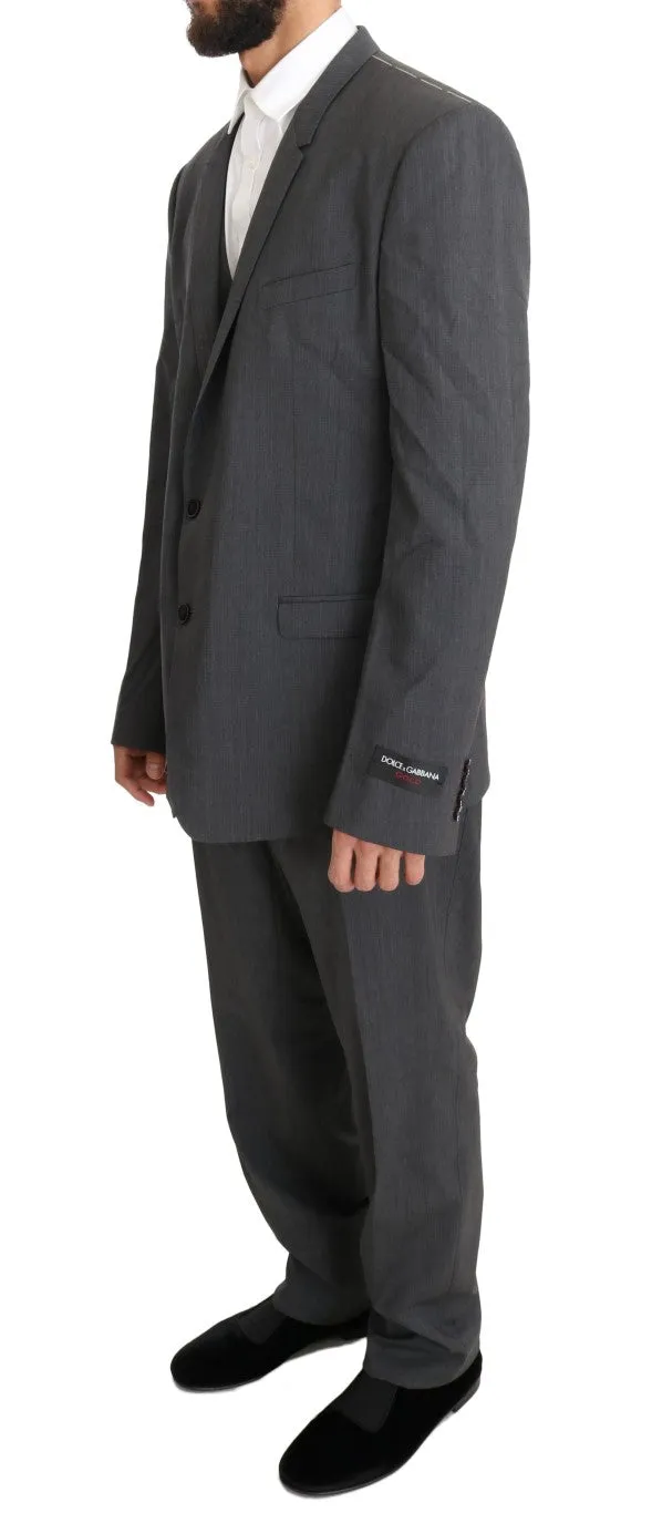 Gray Wool Stretch Slim Fit GOLD Suit