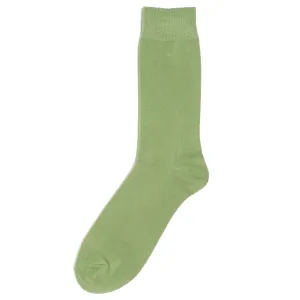 Green Cotton Blend Socks