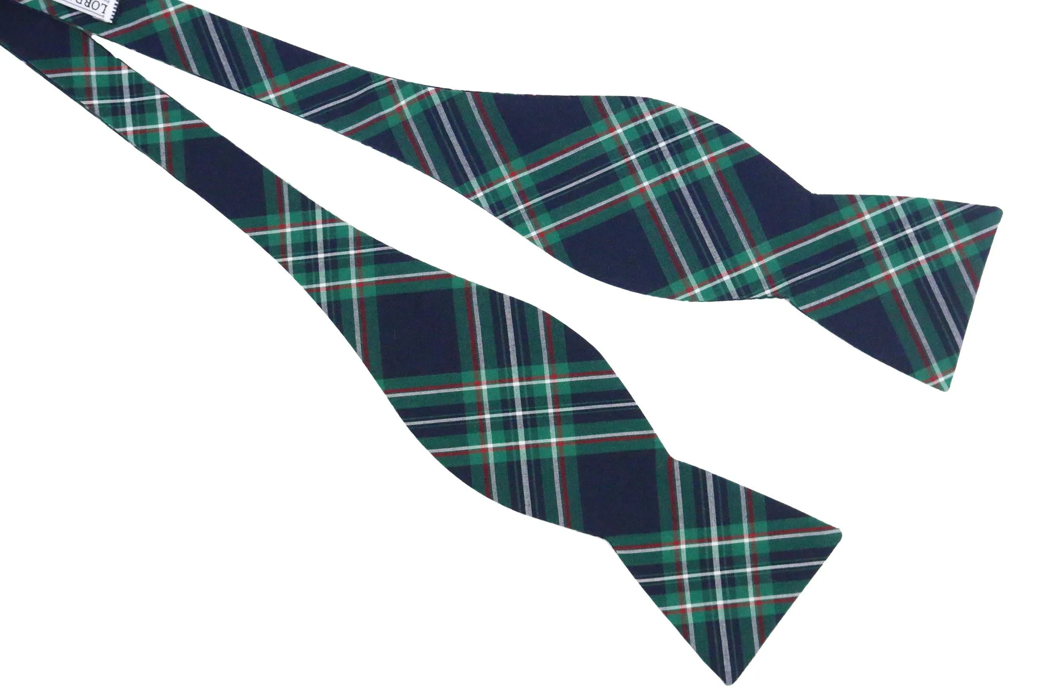 Green Plaid Bow Tie
