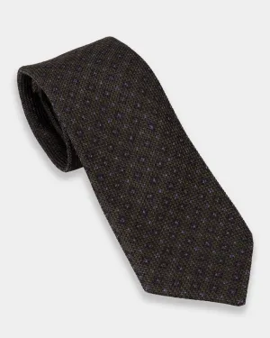 Green with subtle blue/blue medallion Tie