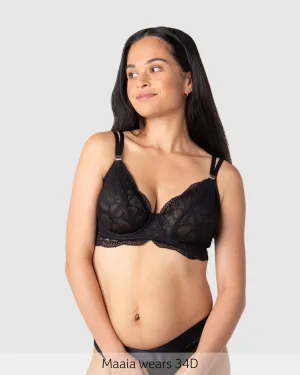 Heroine Plunge Nursing Bra - Black