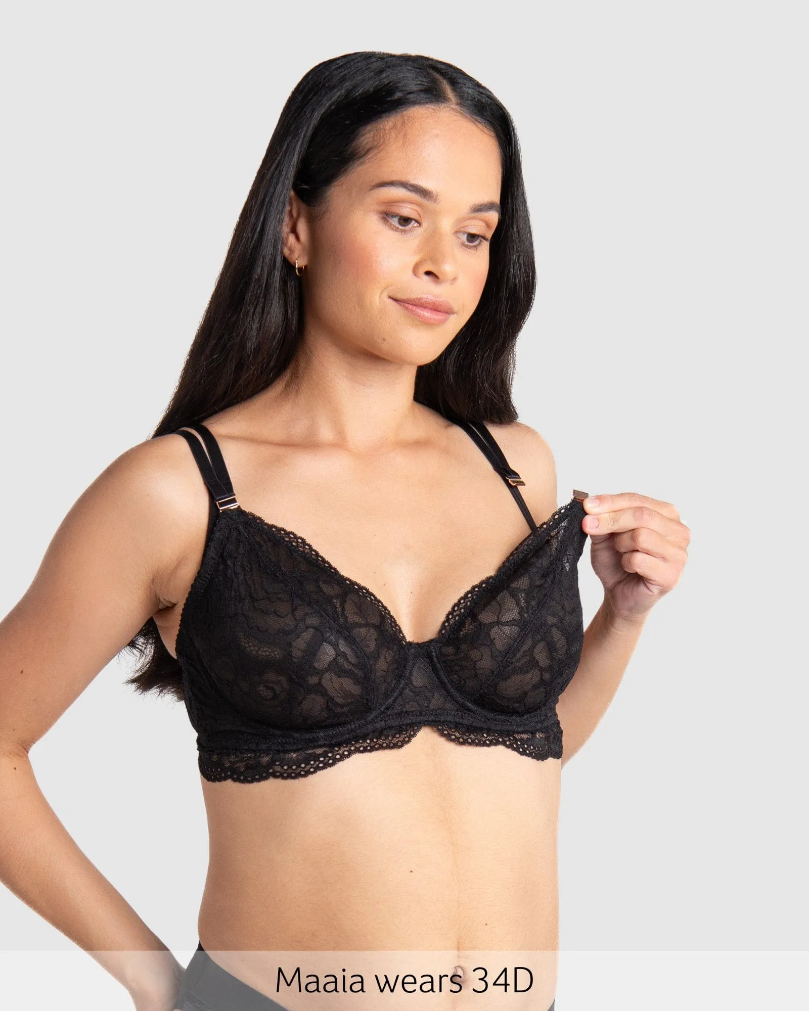 Heroine Plunge Nursing Bra - Black