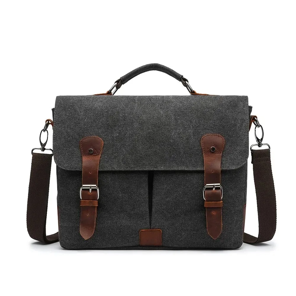 High Quality Portafolios Hombres Wholesale Briefcase Business Bolsa Masculina Crossbody Computer Laptop Messenger Bag for Men