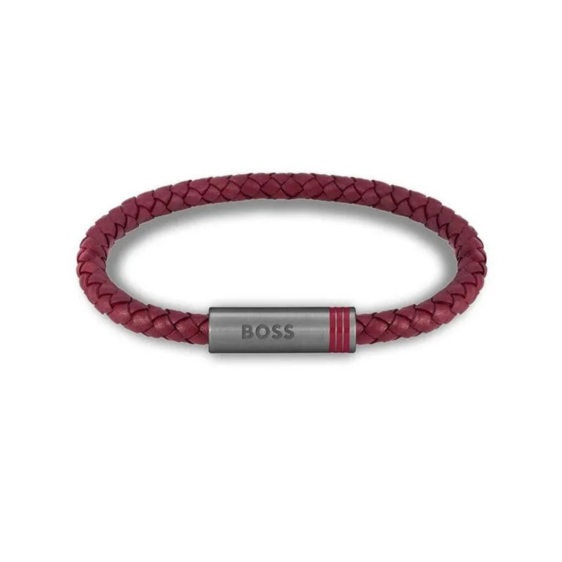 Hugo Boss Jewellery Men's Ares Single Braided Leather Bracelet 1580626