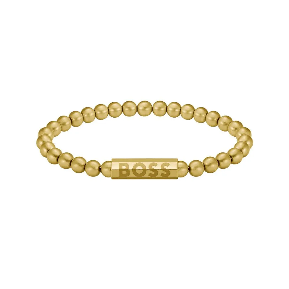Hugo Boss Jewellery Men's Sphere Metal Collection Beaded Bracelet 1580666M