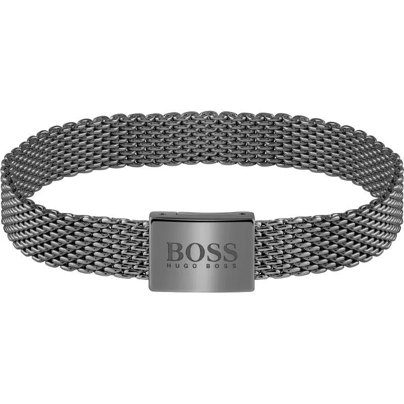 Hugo Boss Jewellery Mesh Essentials Grey PVD Steel Men's Bracelet