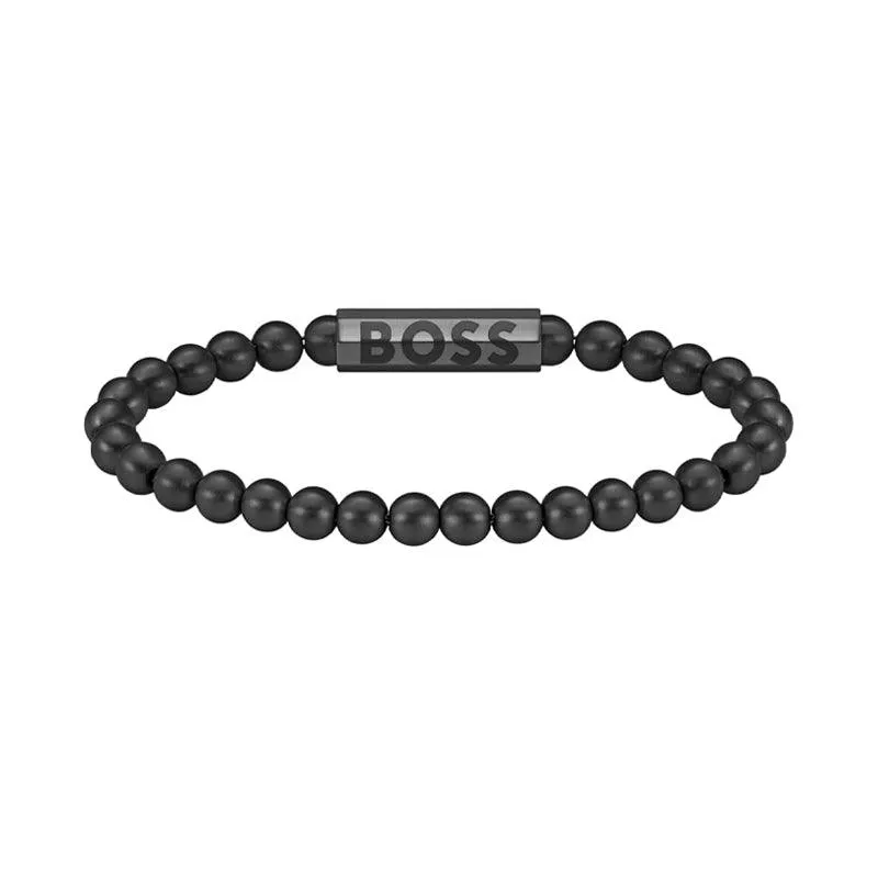 Hugo Boss Jewelry Men's Sphere Black Ion Plating Stainless Steel Bracelet 1580659M