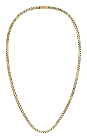 Hugo Boss Plated Stainless Steel Chain For Him Gold IP Men's Necklace