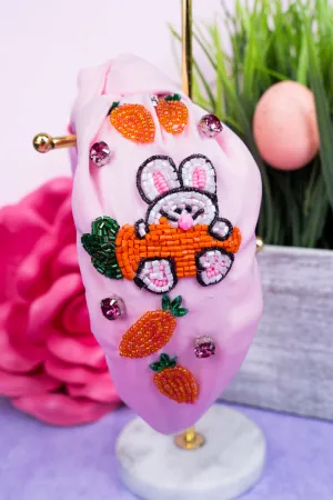 I Carrot Wait For Easter Pink Knotted Headband