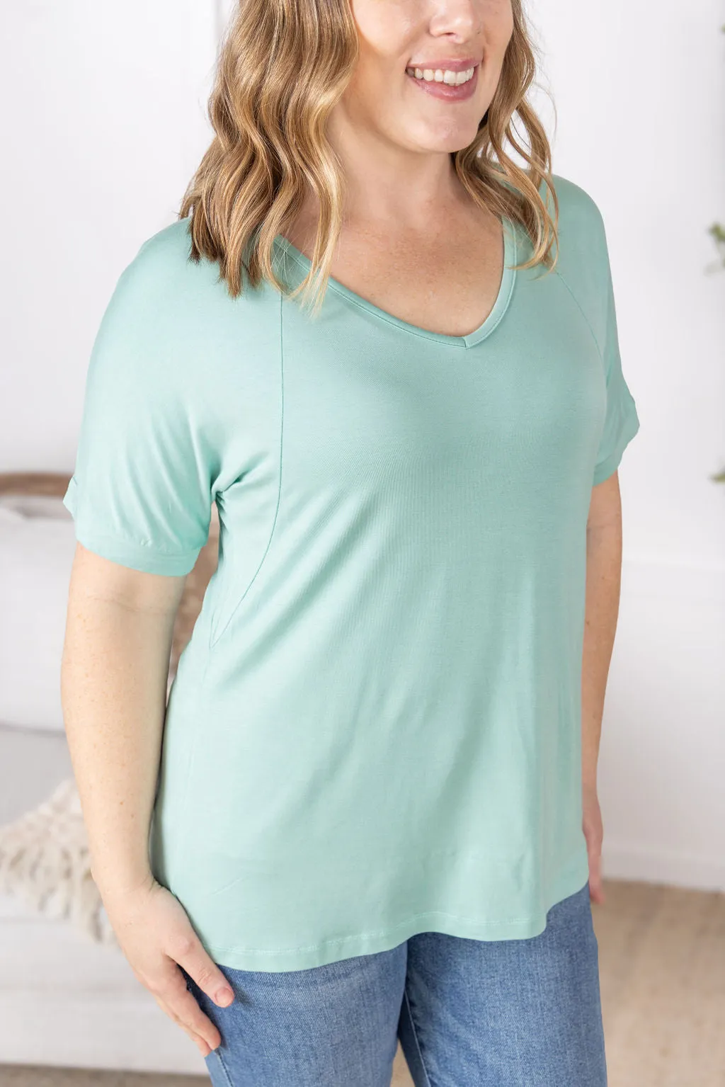 IN PRODUCTION Bamboo V Neck Tee - Mint