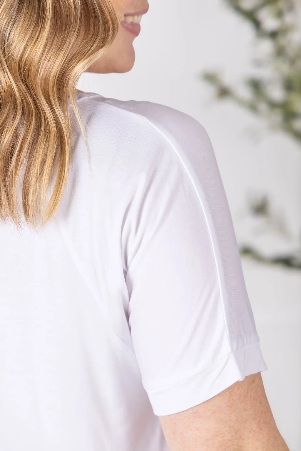 IN PRODUCTION Bamboo V Neck Tee - White