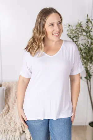 IN PRODUCTION Bamboo V Neck Tee - White