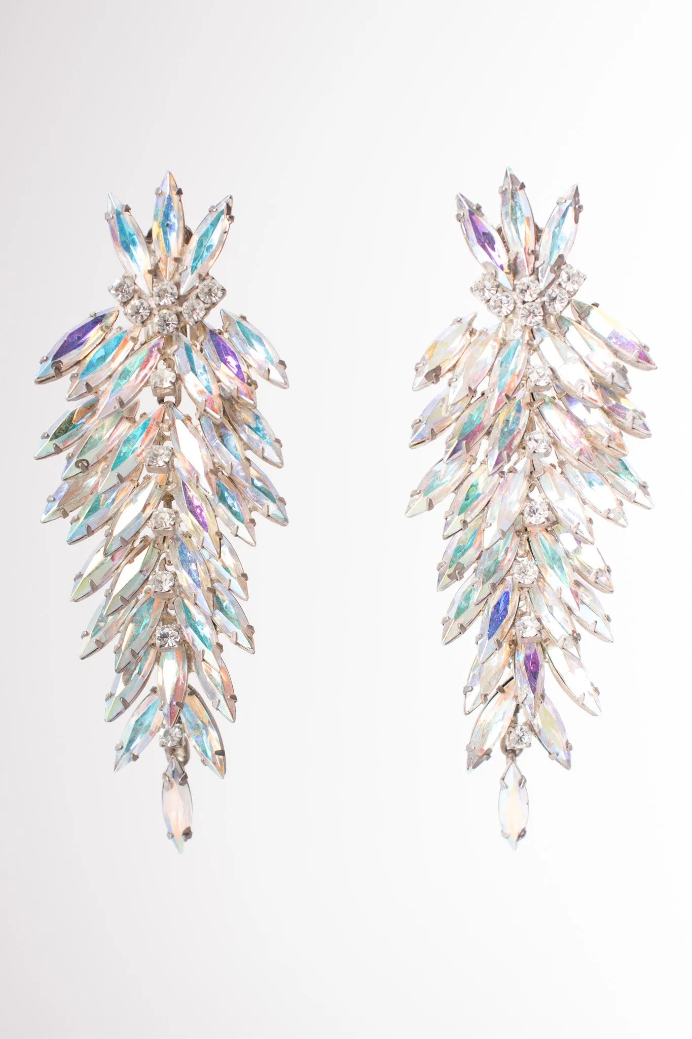 Iridescent Crystal Chandelier Earrings