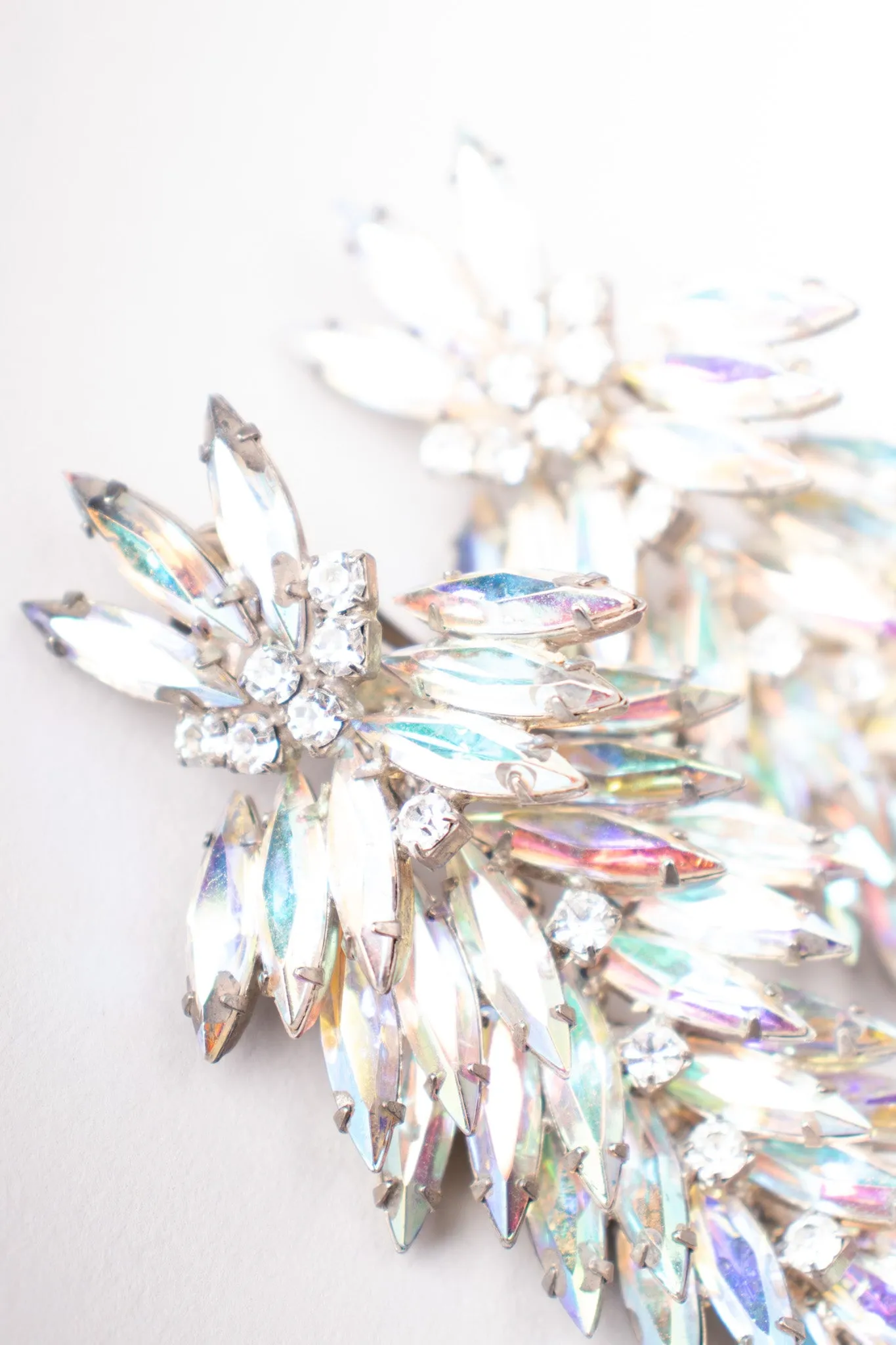 Iridescent Crystal Chandelier Earrings