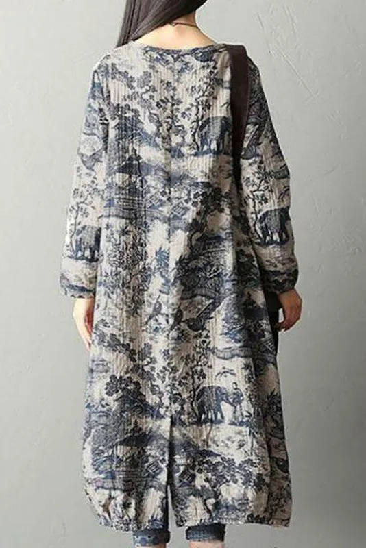 Japanese Porcelain Print Dress