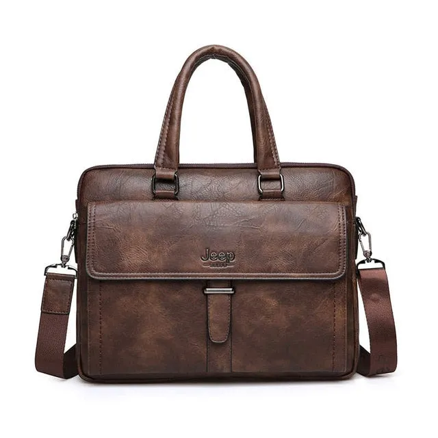 JEEP BULUO Brand Men Tote Casual Briefcase
