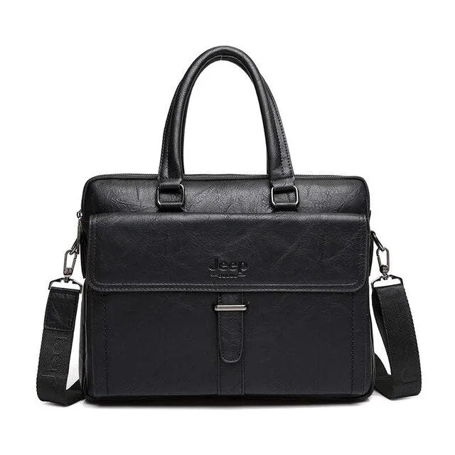JEEP BULUO Brand Men Tote Casual Briefcase