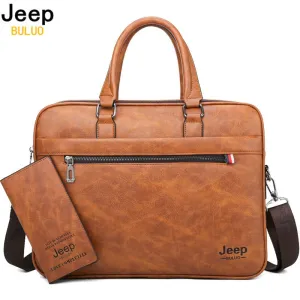 JEEP BULUO Famous Brand Men Briefcase